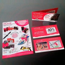 Création graphique flyers coupons marketing commerce proximité